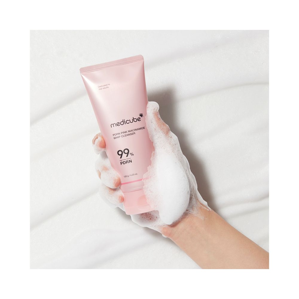 Medicube PDRN Pink Niacinamide Facial Cleanser 120g Mild Brightening Cleansing Firming Gloss image 2