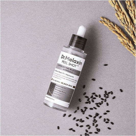 Dr Melaxin black rice skin softening essence 80ml exfoliating pore care