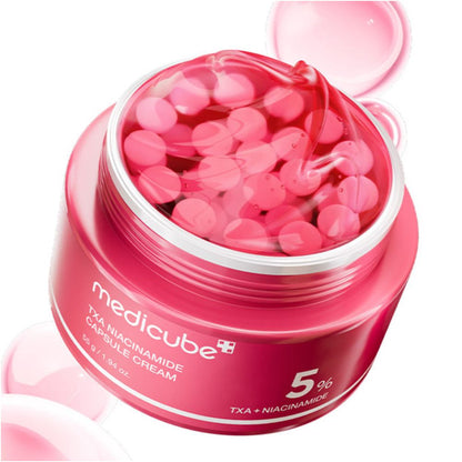 Metikoff medical cube tranexamic acid nicotinamide face cream 55ml brighten skin tone remove yellowing and improve dullness image 3