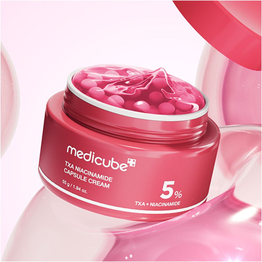 Metikoff medical cube tranexamic acid nicotinamide face cream 55ml brighten skin tone remove yellowing and improve dullness image 0