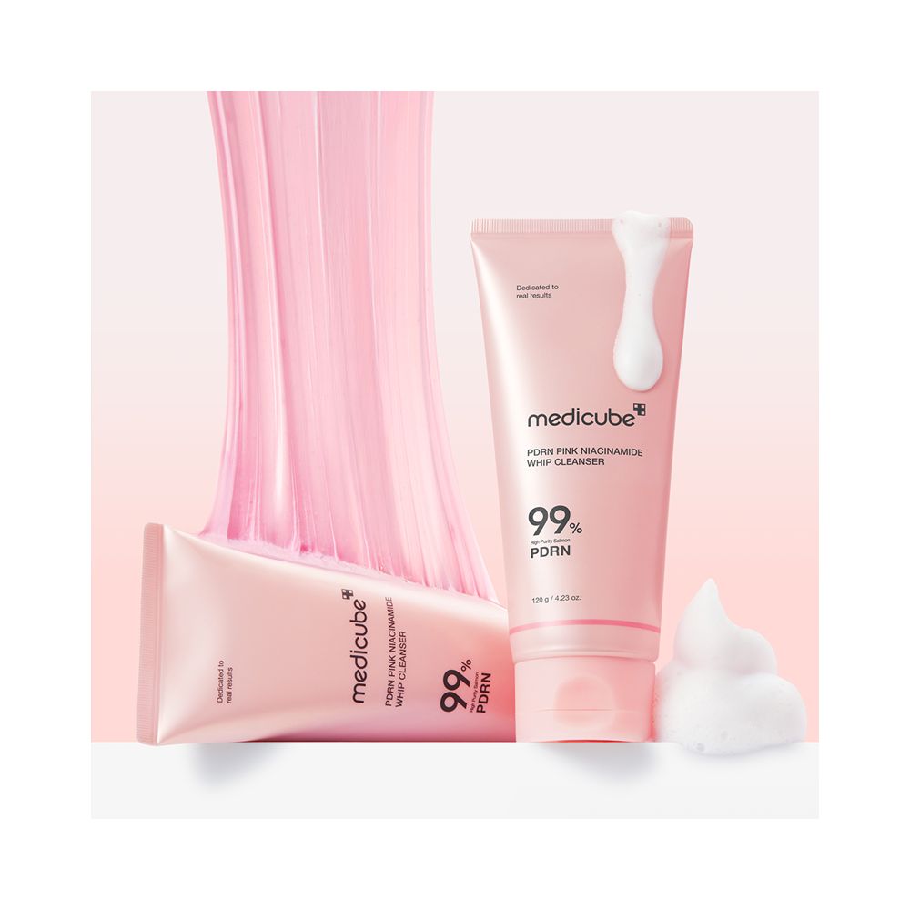 Medicube PDRN Pink Niacinamide Facial Cleanser 120g Mild Brightening Cleansing Firming Gloss image 0