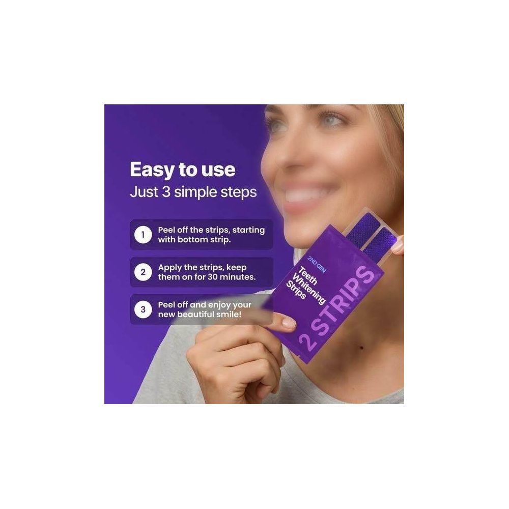 Purple Teeth Whitening Strips Gently and refreshingly cleans and removes plaque from teeth image 4
